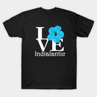 LOVE Indialantic Blue Hibiscus T-Shirt